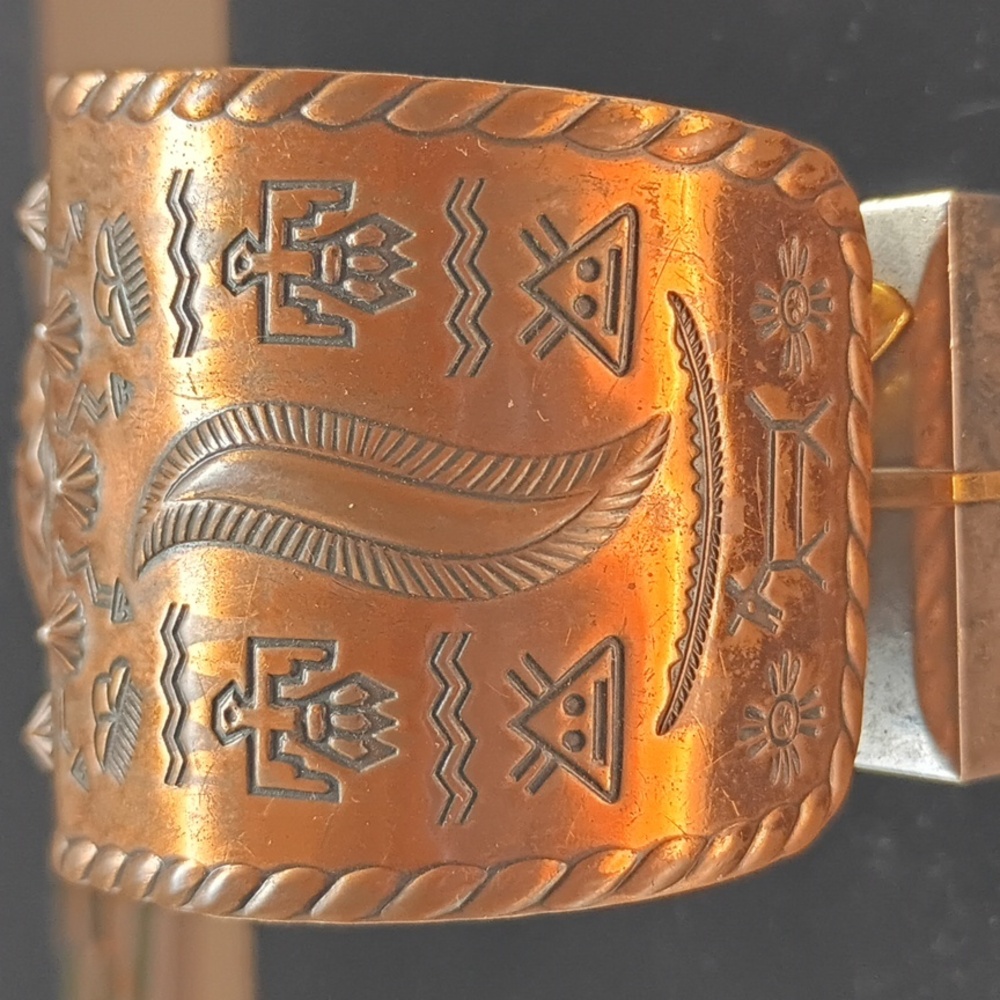 Engraved Copper Cuff Bracelet - image 3